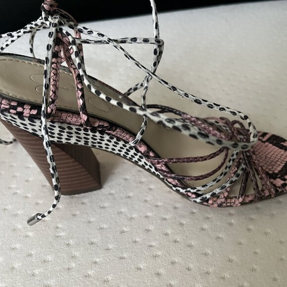 Jessica Simpson Pink and Black Python Heels - Picture 5 of 7
